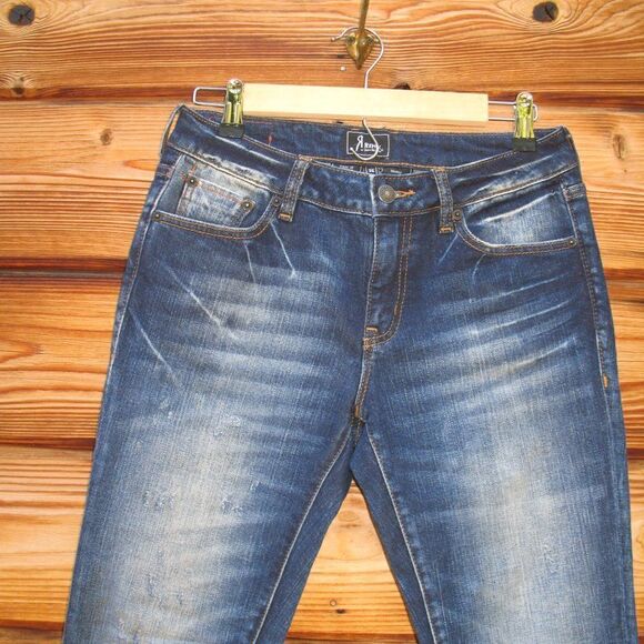 Rock Revival Remix Vintage Blue Mid Rise Skinny Jeans - Picture 6 of 12